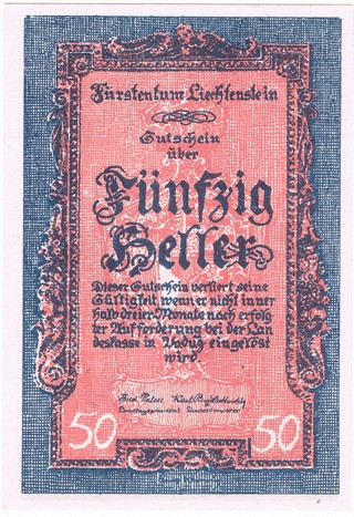 Bon de n�cessit� 50 Heller - 1920