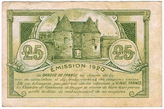 Dieppe 1920 - 25 centimes