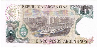 Argentine -Billet de 5 pesos
