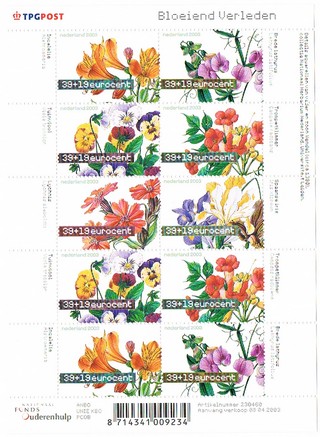 Feuillet 10 timbres - Fleurs