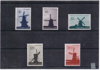 Pochette 5 timbres - Moulins � vent