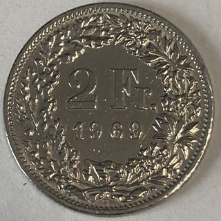 Suisse - 2 francs - 1969
