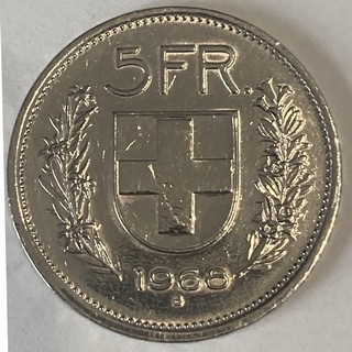 Suisse - 5 francs - 1968