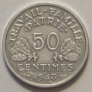 50 centimes - 1943