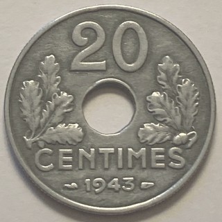 20 centimes - 1943